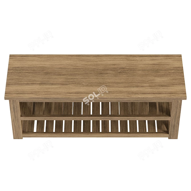 Modern Entryway Bench with Texture 3D model image 4