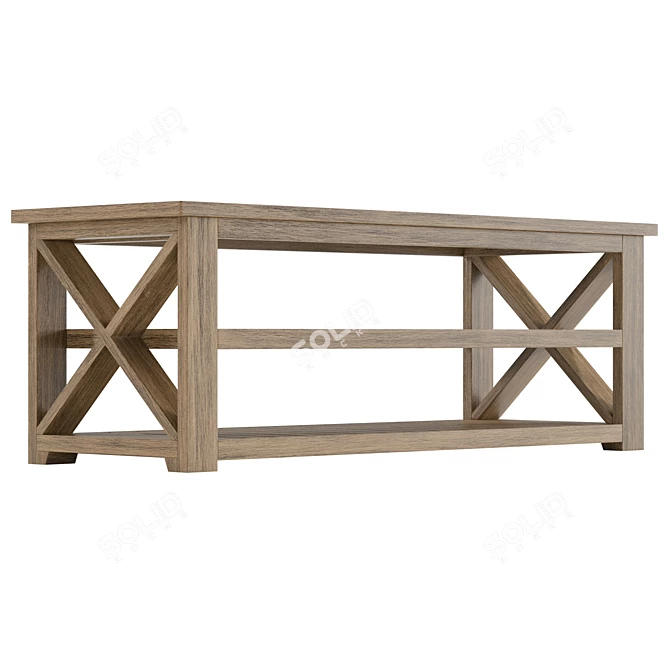 Modern Entryway Bench with Texture 3D model image 5