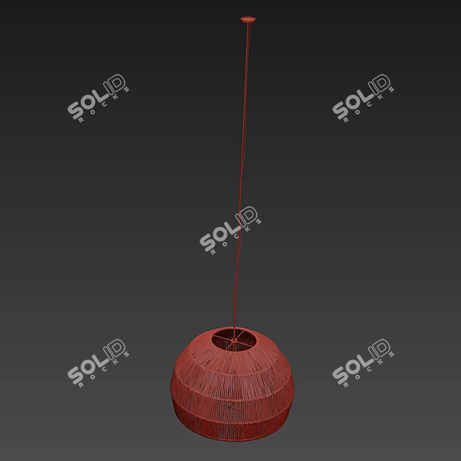 Wicker Lamp Model Bundle Technology 3D model image 5