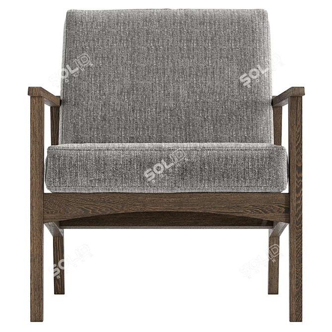 Modern Tate Accent Chair UV-Mapped 3D model image 2