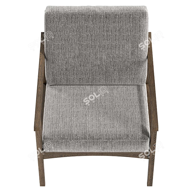 Modern Tate Accent Chair UV-Mapped 3D model image 3