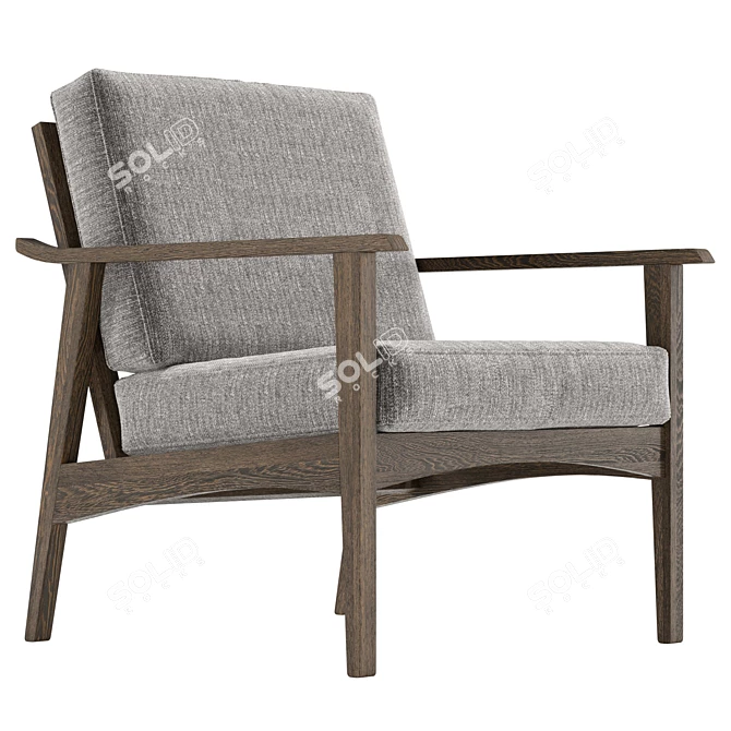 Modern Tate Accent Chair UV-Mapped 3D model image 4