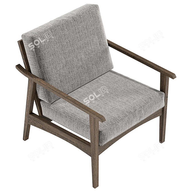 Modern Tate Accent Chair UV-Mapped 3D model image 5