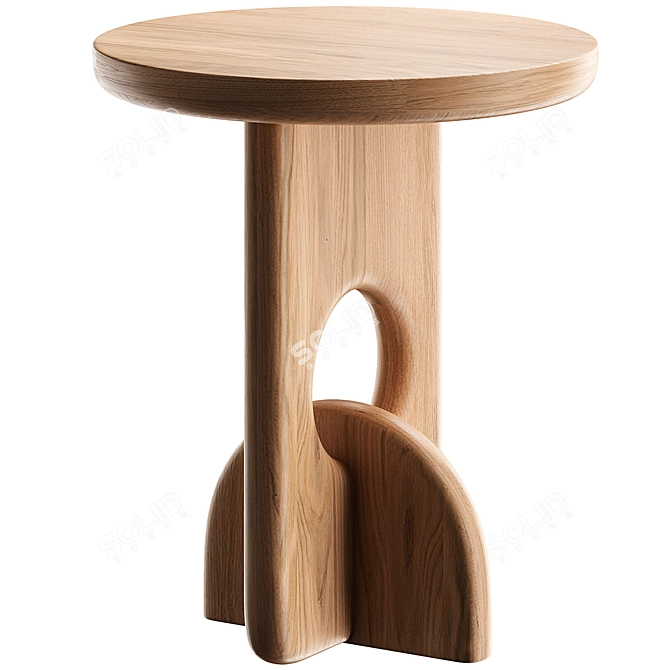 Sleek Piston Side Table 3D model image 1