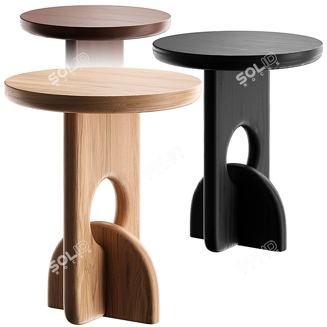 Sleek Piston Side Table 3D model image 2