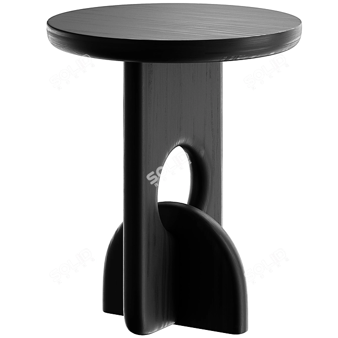 Sleek Piston Side Table 3D model image 3