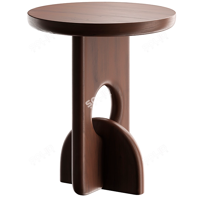 Sleek Piston Side Table 3D model image 4