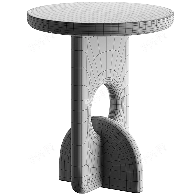 Sleek Piston Side Table 3D model image 5