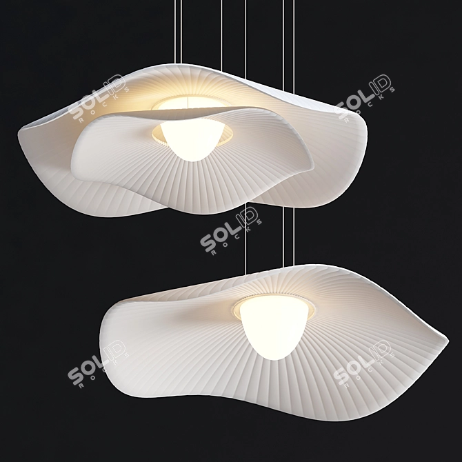 Lotus Blossom Pendant Light 3D model image 1