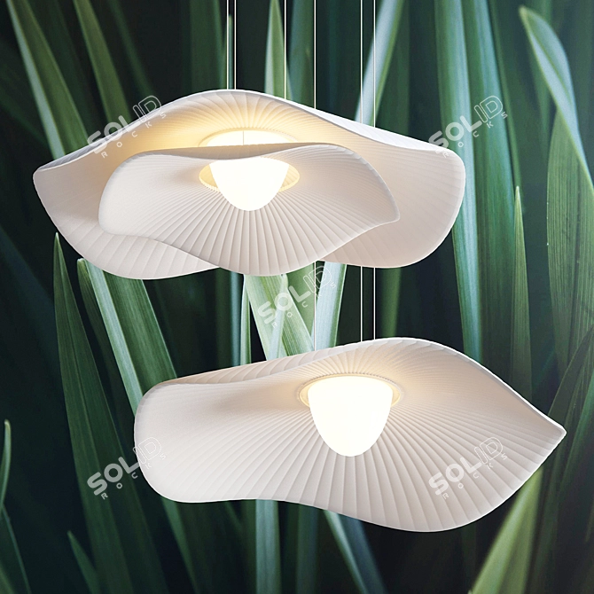 Lotus Blossom Pendant Light 3D model image 2