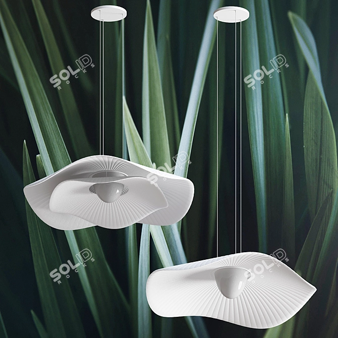 Lotus Blossom Pendant Light 3D model image 4