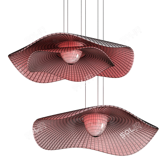 Lotus Blossom Pendant Light 3D model image 5