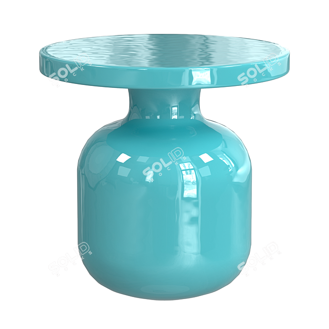 Accent Table Ceramic Bottle CreamWhite 3D model image 2