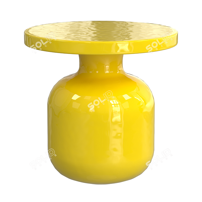 Accent Table Ceramic Bottle CreamWhite 3D model image 4