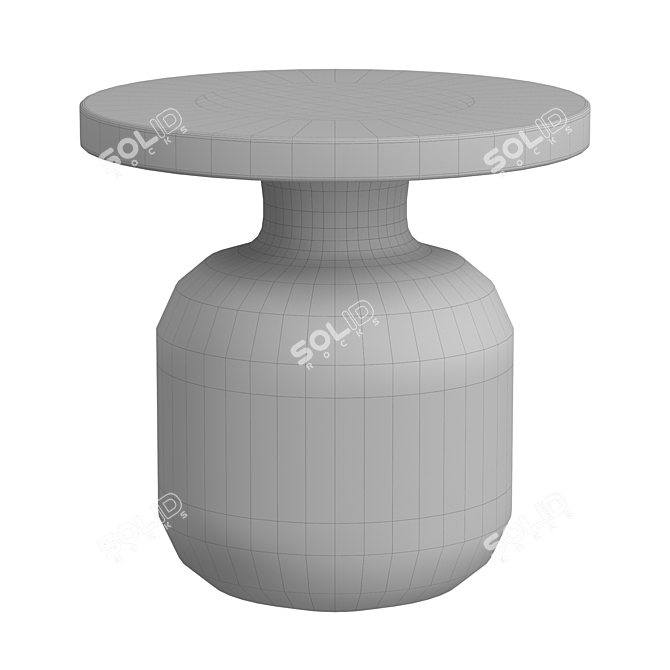 Accent Table Ceramic Bottle CreamWhite 3D model image 5