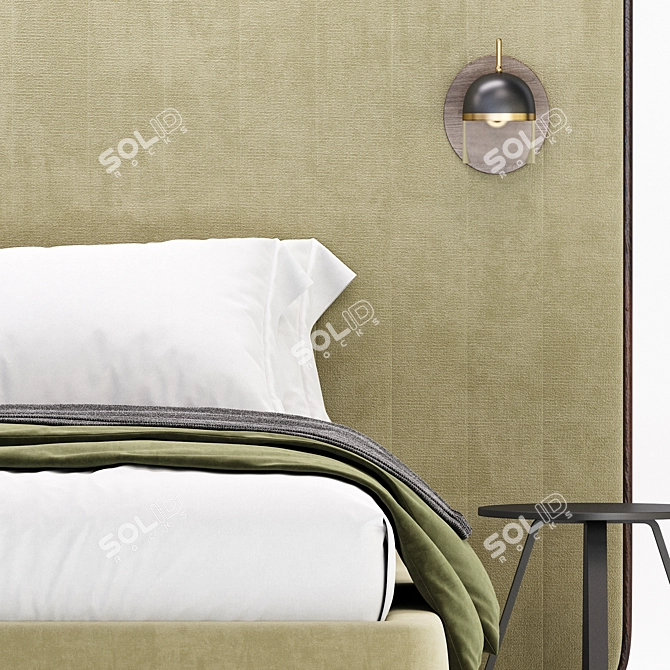 Sleek Como Bed Collection 3D model image 4