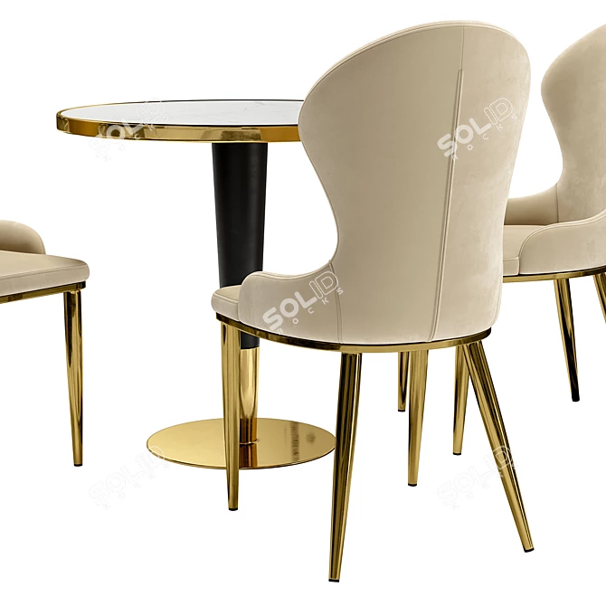 Constance Dining Chair & Madrid Table 3D model image 4