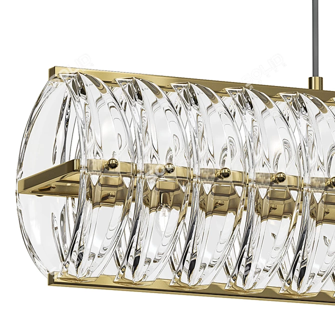 Plonia Long Pendant Light 3D model image 2