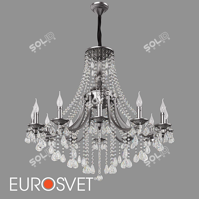 Bogates Crystal Chandelier Liguria 12-Light 3D model image 1