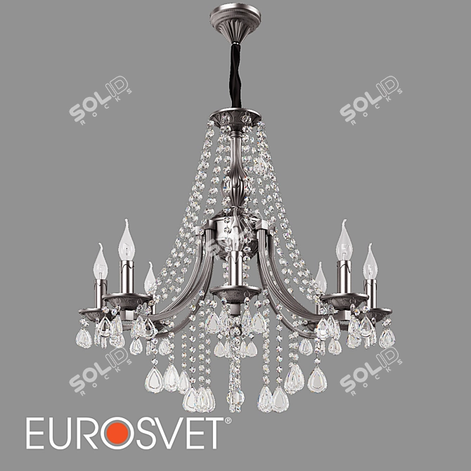 Bogates Liguria Crystal Chandelier 8-Light 3D model image 1