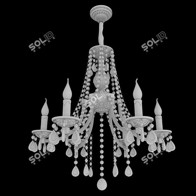 Bogates Liguria Crystal Chandelier 6-Light 3D model image 2