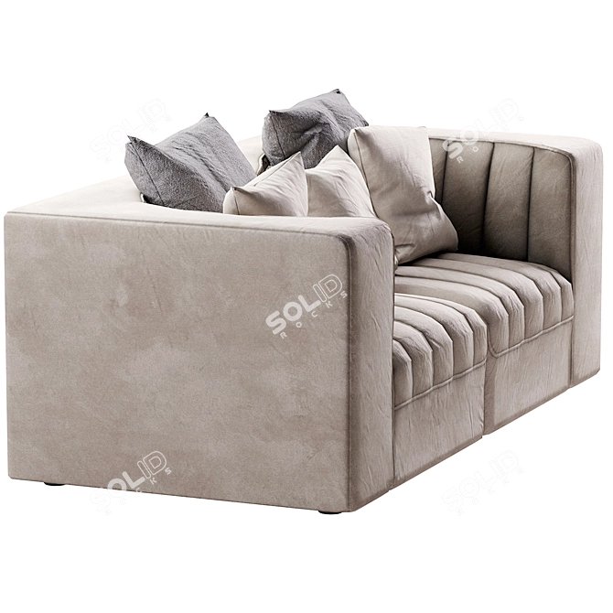 Modern Low Poly Sofa Design 3D model image 4