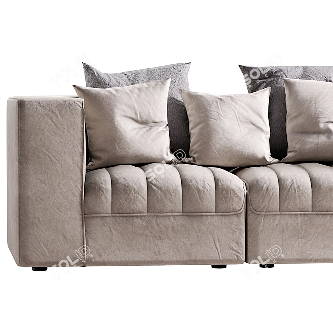 Modern Low Poly Sofa Design 3D model image 5