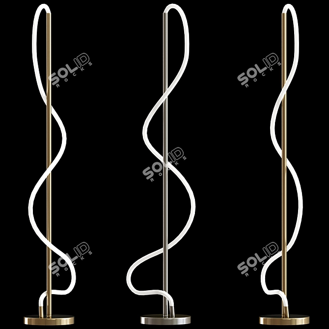 Nordic Style LED Floor Lamp 3D model image 1