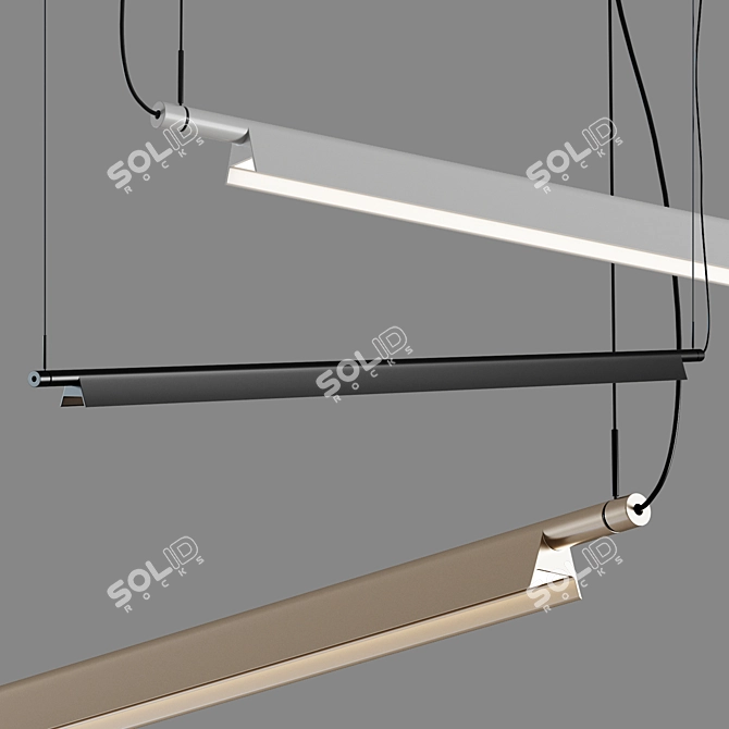 Compendium D81BW Pendant Light Set 3D model image 6