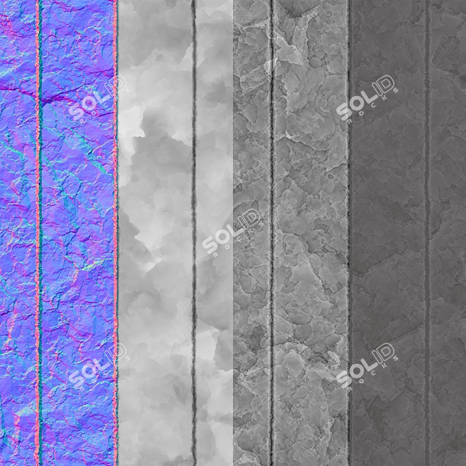 Stone Texture Set with Displacement 3D model image 4