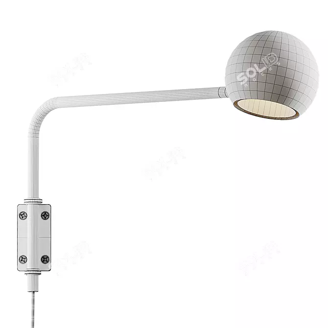 Bankeryd Yes! Beige Wall Lamp 3D model image 4