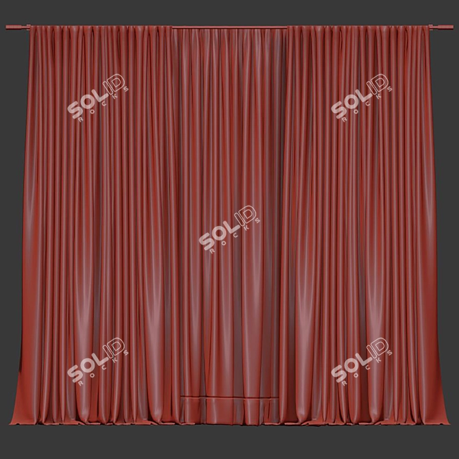 Revamped Curtain Design 3D model image 4