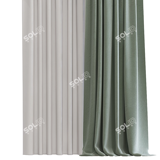  Texture-Enhanced Curtain Design 3D model image 3