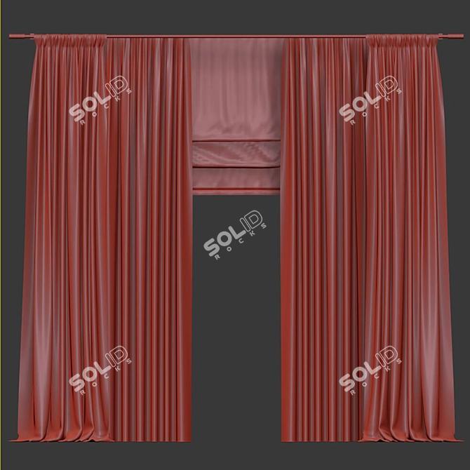  Texture-Enhanced Curtain Design 3D model image 4