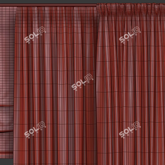  Texture-Enhanced Curtain Design 3D model image 5