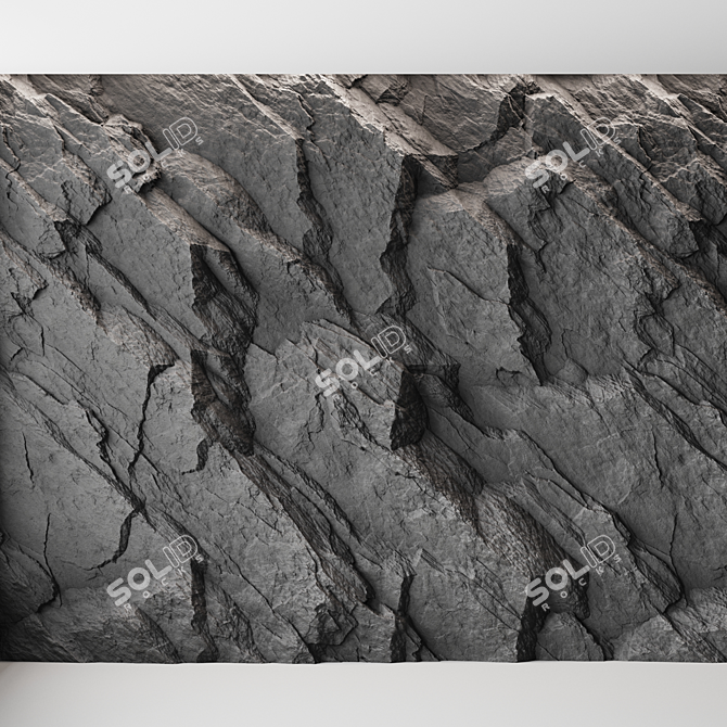 Stone Wall PBR Material Kit 3D model image 1