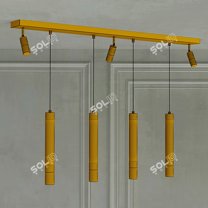 Modern Ceiling Lamp Fixture 3D model image 3