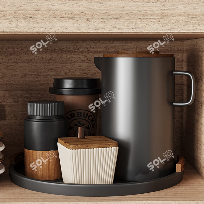 TurboSmooth Kitchen Accessories Set 3D model image 4