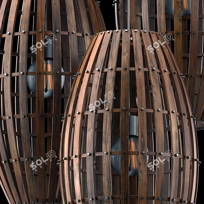 Polygon Textured Lamp Barrel Kit 3D model image 4