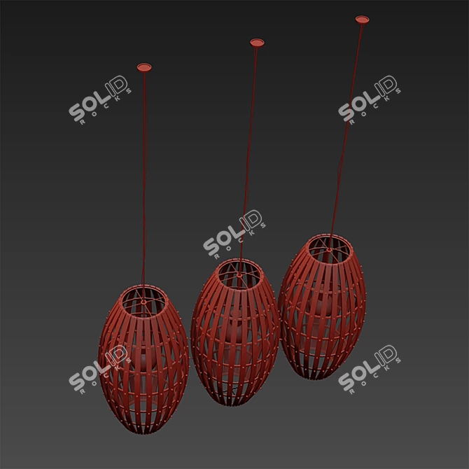 Polygon Textured Lamp Barrel Kit 3D model image 5