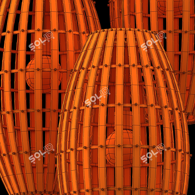 Polygon Textured Lamp Barrel Kit 3D model image 6