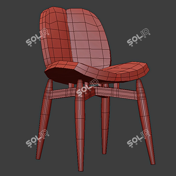 Modern Pulp Chair & Aqua Table 3D model image 5