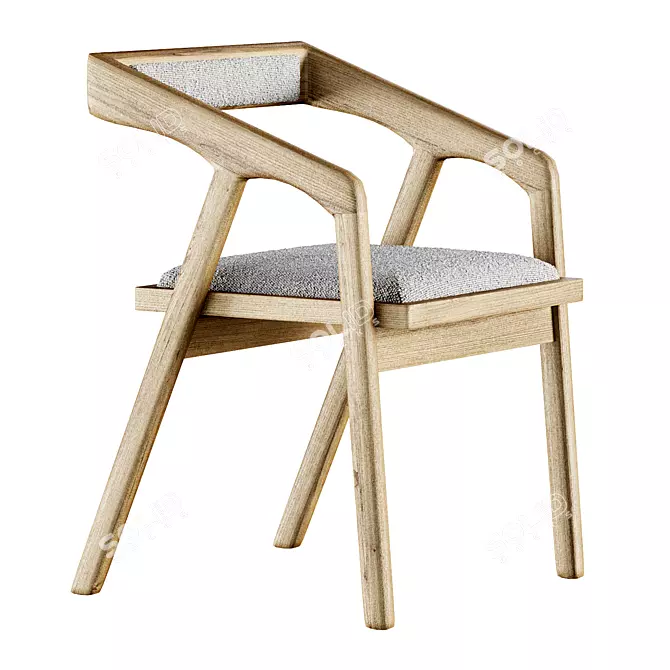  Scandinavian Style Dining Chair 3D model image 2