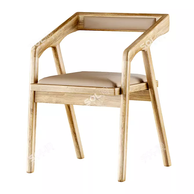  Scandinavian Style Dining Chair 3D model image 4