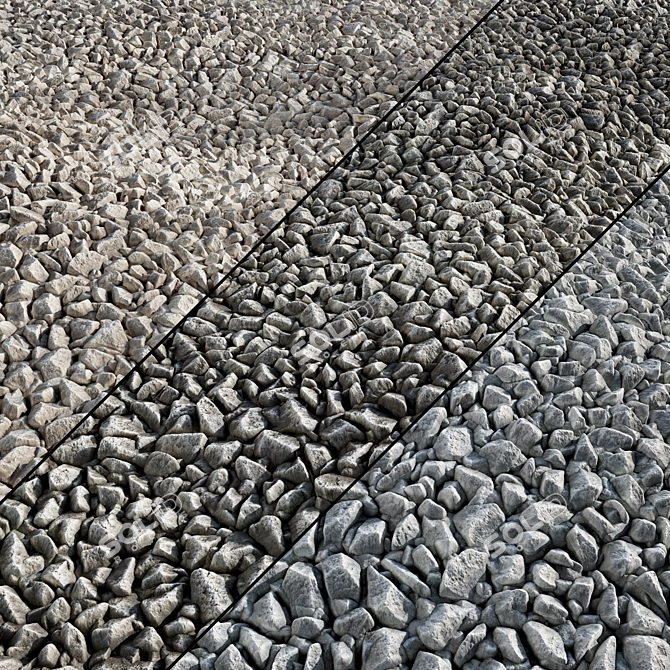 Substance Gravel Collection: Seamless 4K 3D model image 1