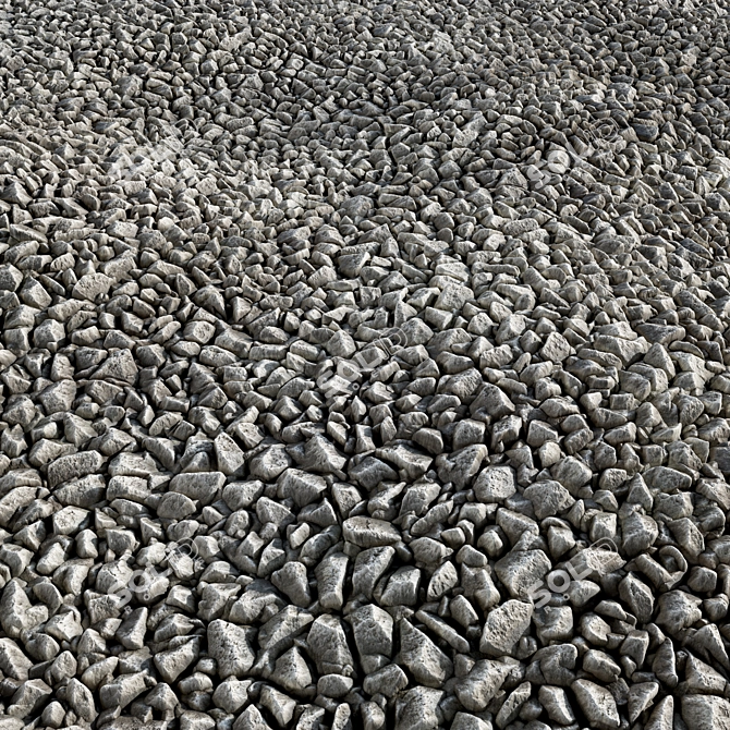 Substance Gravel Collection: Seamless 4K 3D model image 3