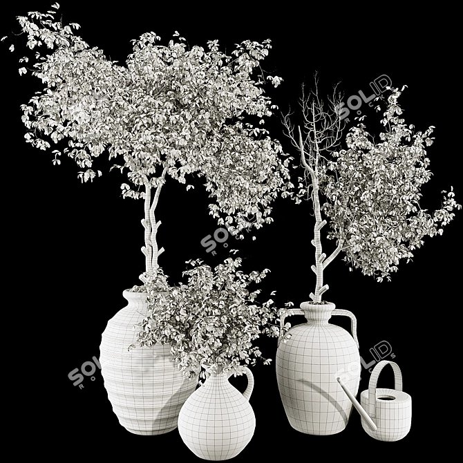 Modern Plant Collection Set 60 3D model image 7