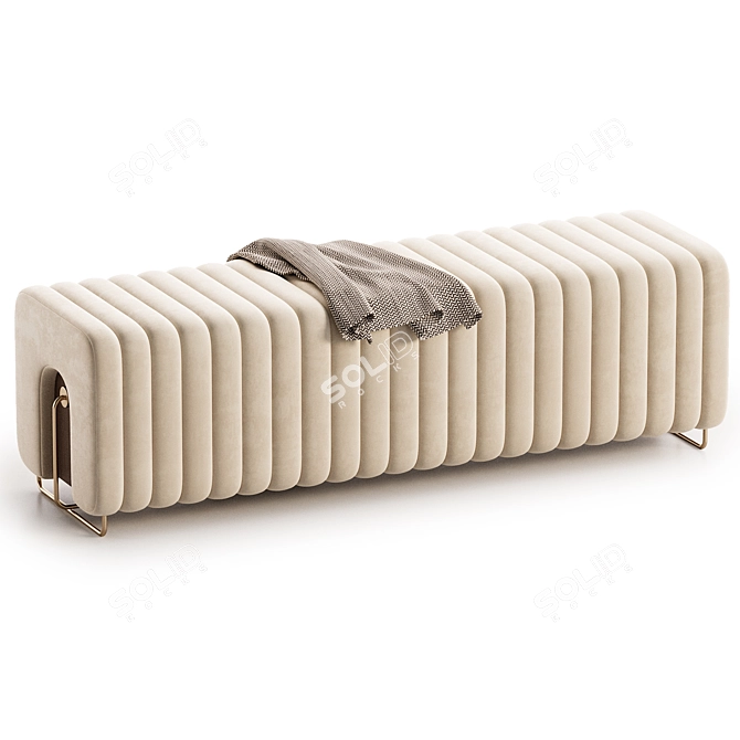 Modern Upholstered Bench Rivers 3D model image 3