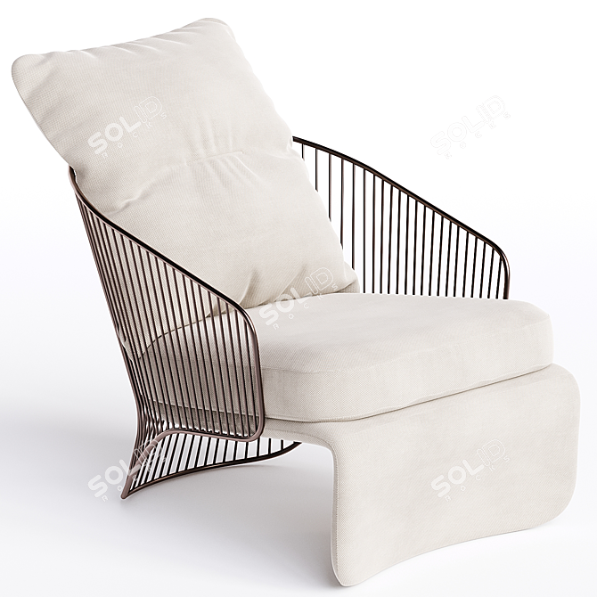 Colette Bergere Armchair Minotti 3D Model 3D model image 2