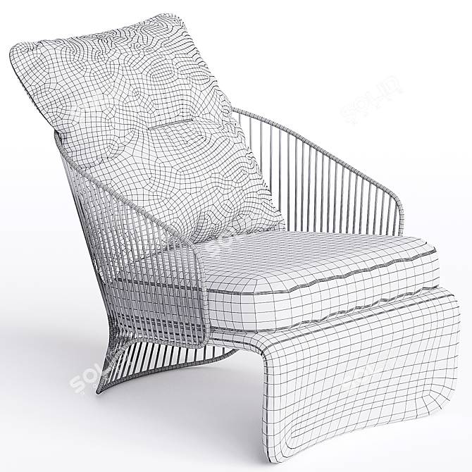 Colette Bergere Armchair Minotti 3D Model 3D model image 3